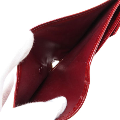 CARTIER happy Birthday Tri-fold wallet (with Coin Pocket) Patent leather Ladies [Used]