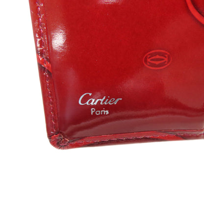 CARTIER happy Birthday Tri-fold wallet (with Coin Pocket) Patent leather Ladies [Used]