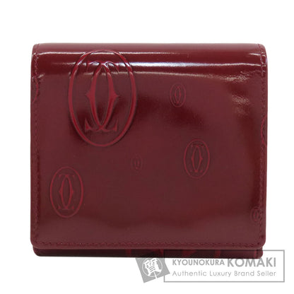 CARTIER happy Birthday Tri-fold wallet (with Coin Pocket) Patent leather Ladies [Used]