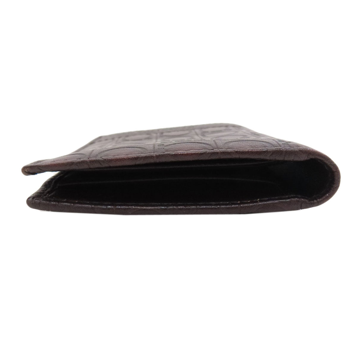 Salvatore Ferragamo Gancini pattern pass case Card Case Leather Ladies [Used]