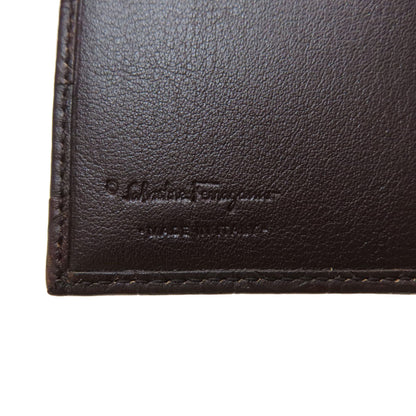 Salvatore Ferragamo Gancini pattern pass case Card Case Leather Ladies [Used]