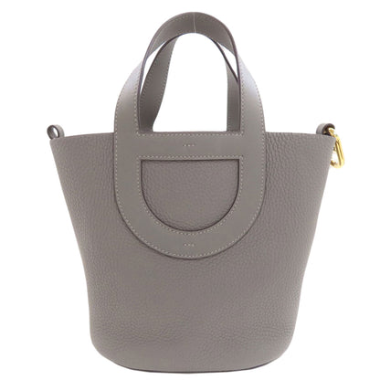 HERMES In the Loop 18 Gold Hardware Handbag Taurillon Clemence Ladies [Used]