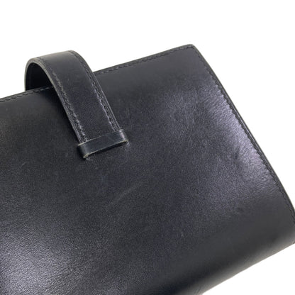HERMES Bearn Compact SilverHardware Bifold Wallet with Coin Pocket Box calf Ladies [Used]