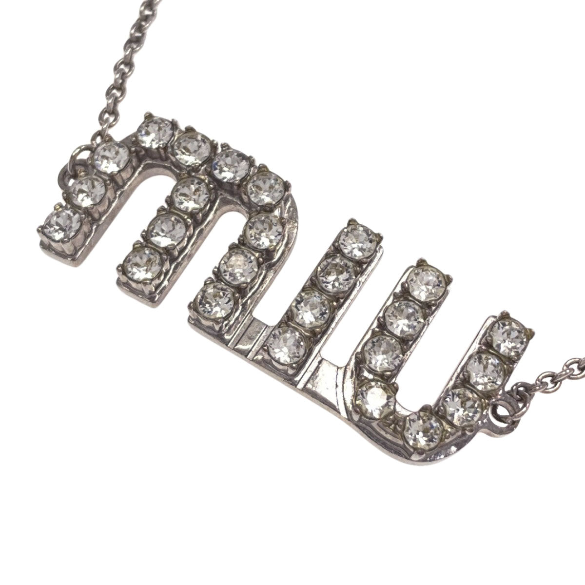 MIUMIU Rhinestone Bracelet Metal Ladies [Used]