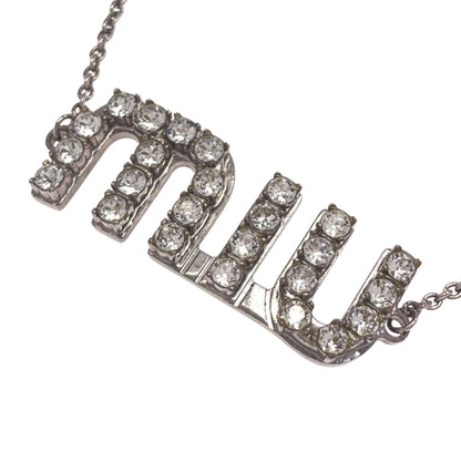 MIUMIU Rhinestone Bracelet Metal Ladies [Used]
