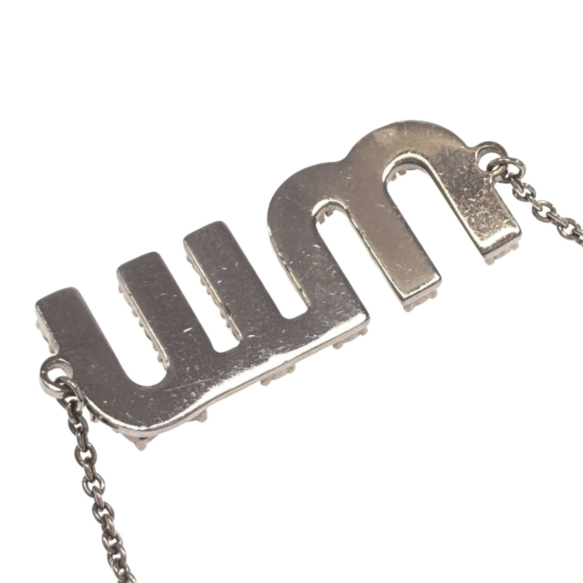 MIUMIU Rhinestone Bracelet Metal Ladies [Used]