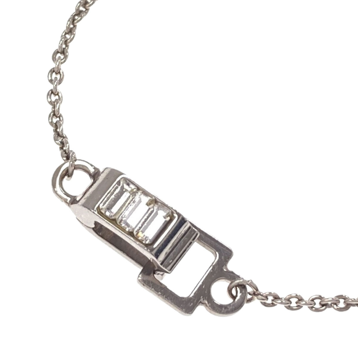 MIUMIU Rhinestone Bracelet Metal Ladies [Used]