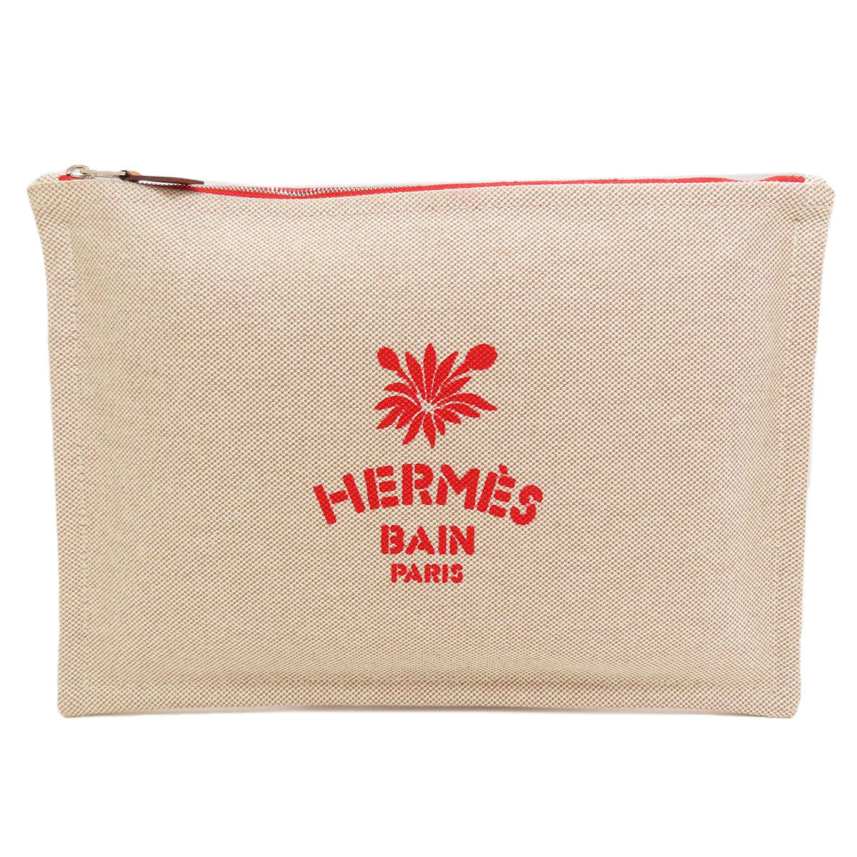 HERMES Yotting pouch Accessory pouch Tower ash Ladies [Used]
