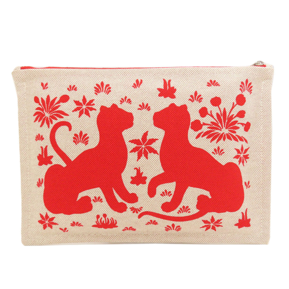 HERMES Yotting pouch Accessory pouch Tower ash Ladies [Used]