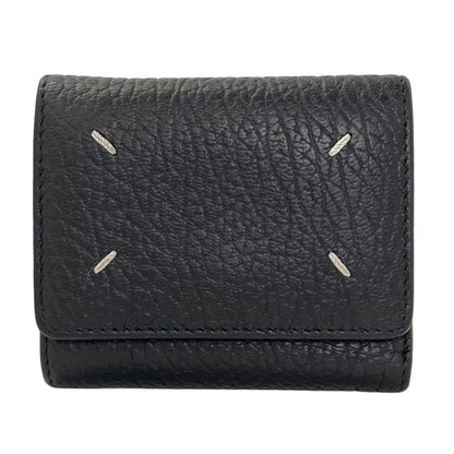 MaisonMargiela 4 stitches Tri-fold wallet (with Coin Pocket) Leather Ladies [Used]