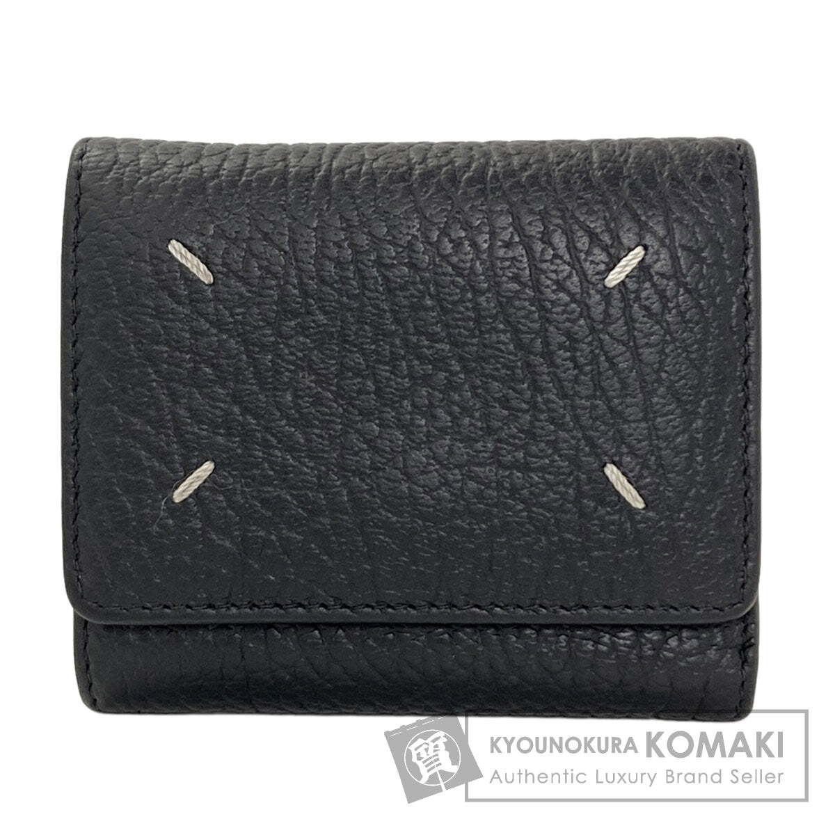 MaisonMargiela 4 stitches Tri-fold wallet (with Coin Pocket) Leather Ladies [Used]
