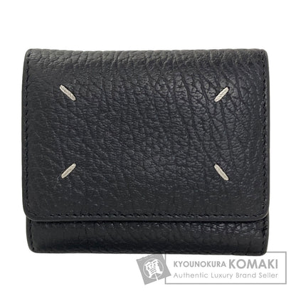 MaisonMargiela 4 stitches Tri-fold wallet (with Coin Pocket) Leather Ladies [Used]