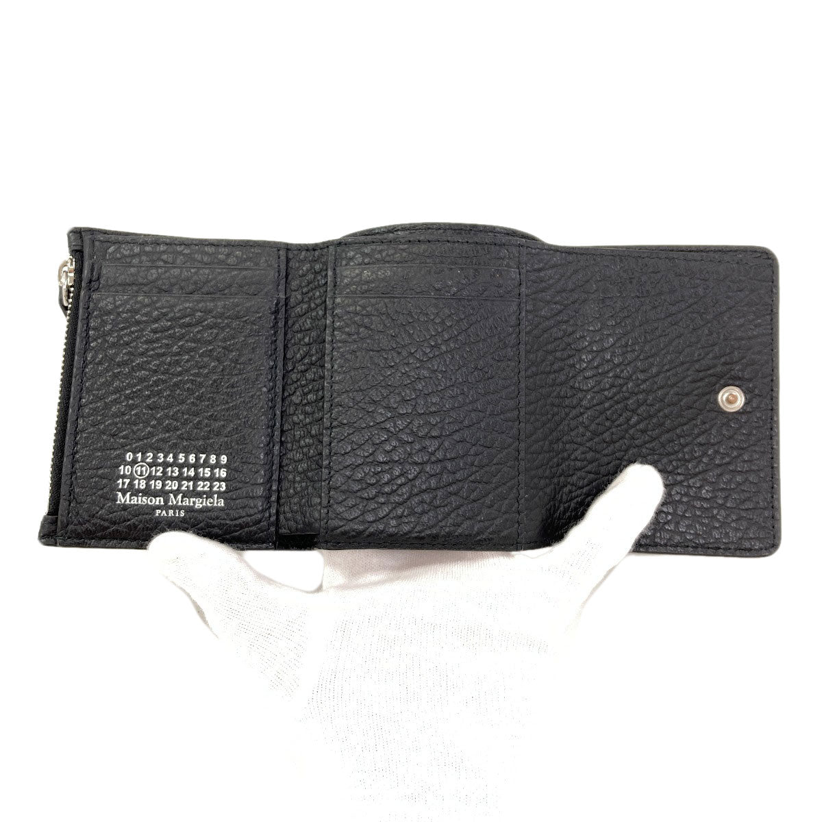 MaisonMargiela 4 stitches Tri-fold wallet (with Coin Pocket) Leather Ladies [Used]