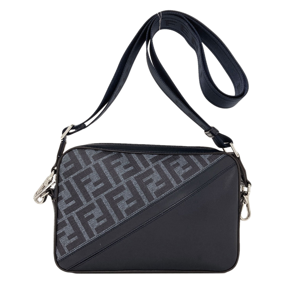 FENDI Diagonal Camera Case Shoulder Bag Calf Ladies [Used]