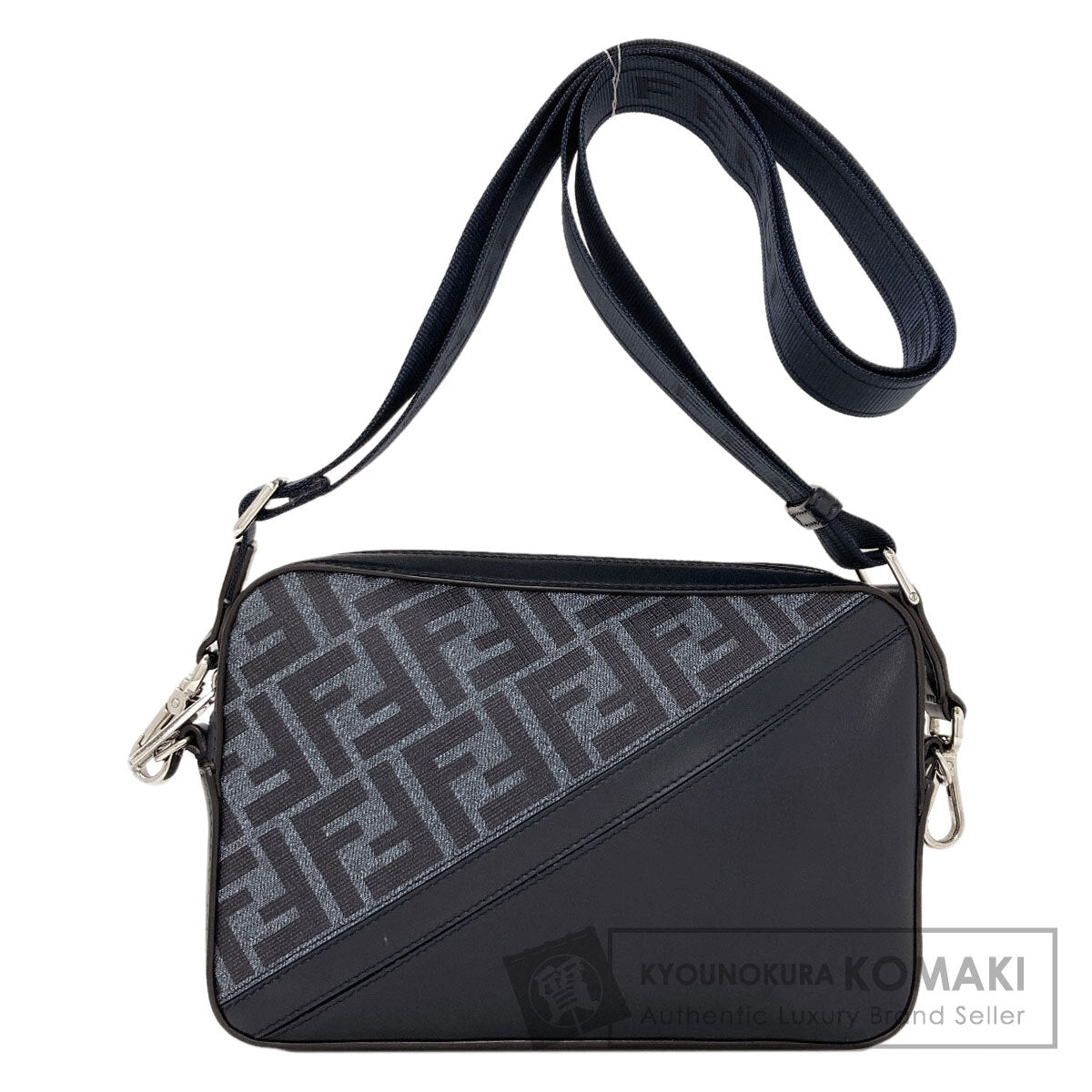 FENDI Diagonal Camera Case Shoulder Bag Calf Ladies [Used]