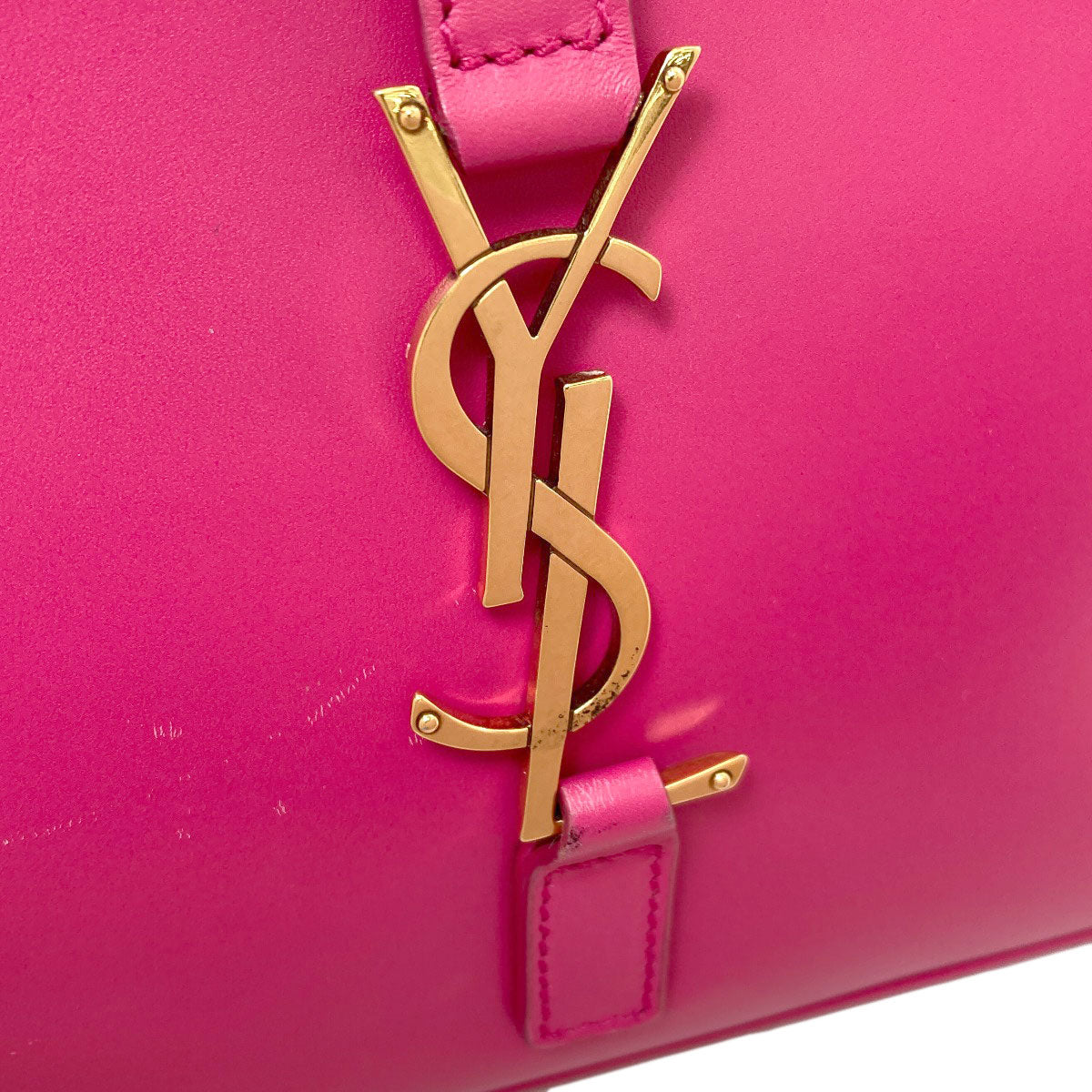 YVES SAINT LAURENT Le Sancassette Cassandra Handbag Calf Ladies [Used]