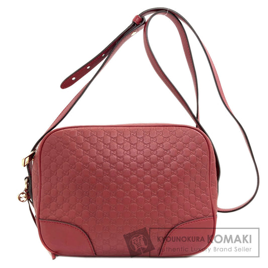 GUCCI 449413 Outlet GG Signature Microsima Long Shoulder Shoulder Bag Leather Ladies [Used]