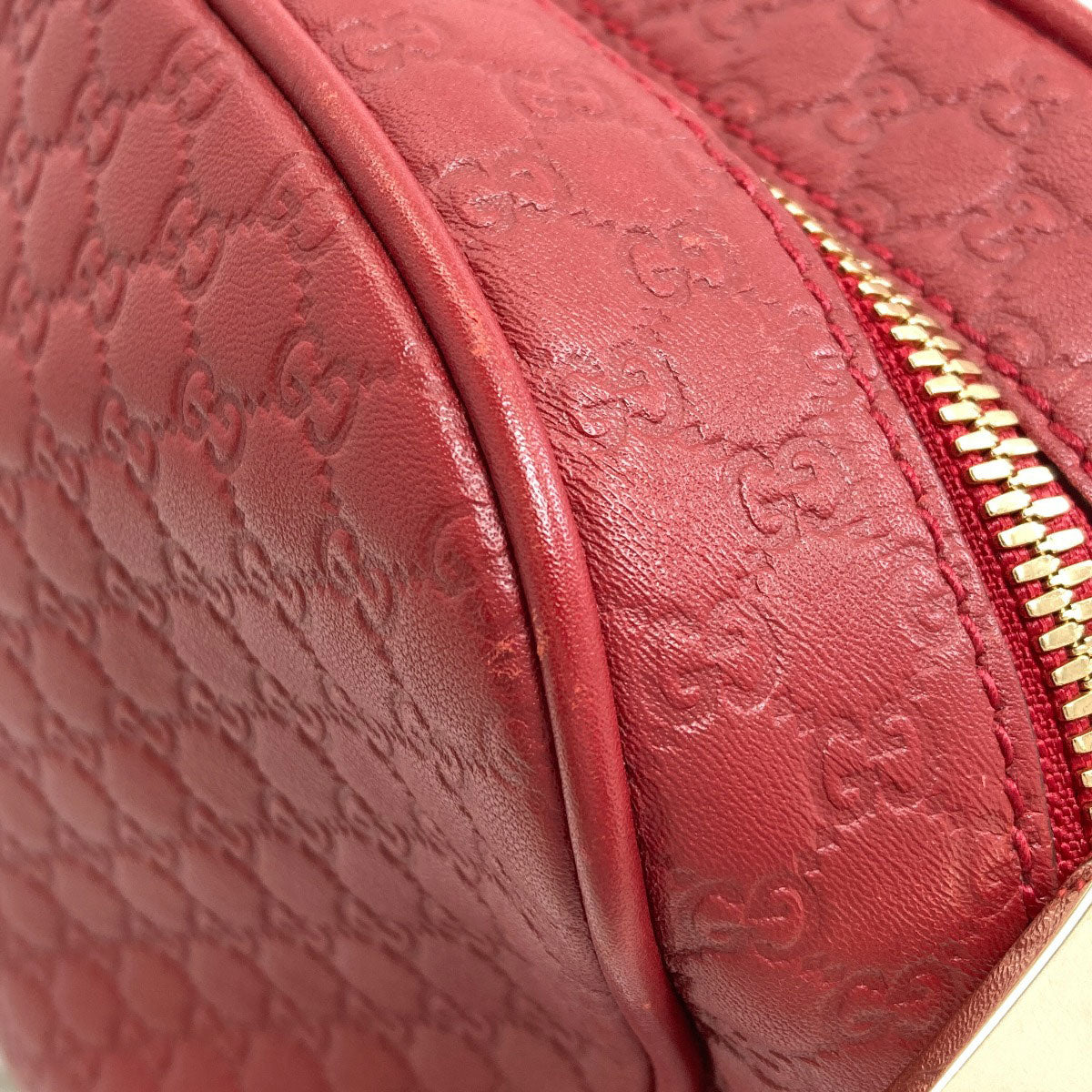 GUCCI 449413 Outlet GG Signature Microsima Long Shoulder Shoulder Bag Leather Ladies [Used]
