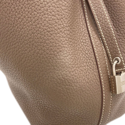 HERMES Picotin Lock PM Etoupe SilverHardware Handbag Taurillon Clemence Ladies [Used]