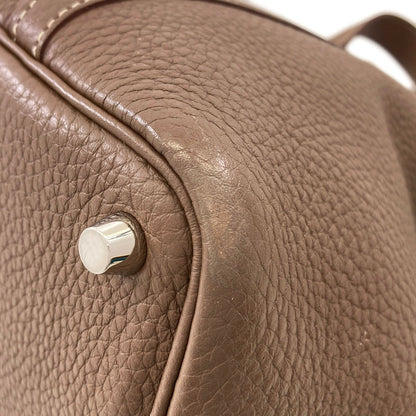 HERMES Picotin Lock PM Etoupe SilverHardware Handbag Taurillon Clemence Ladies [Used]