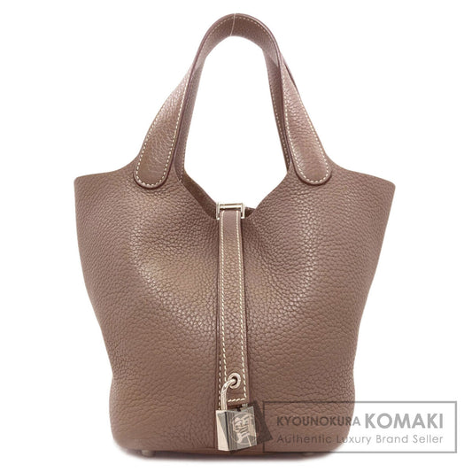 HERMES Picotin Lock PM Etoupe SilverHardware Handbag Taurillon Clemence Ladies [Used]