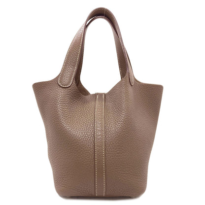 HERMES Picotin Lock PM Etoupe SilverHardware Handbag Taurillon Clemence Ladies [Used]