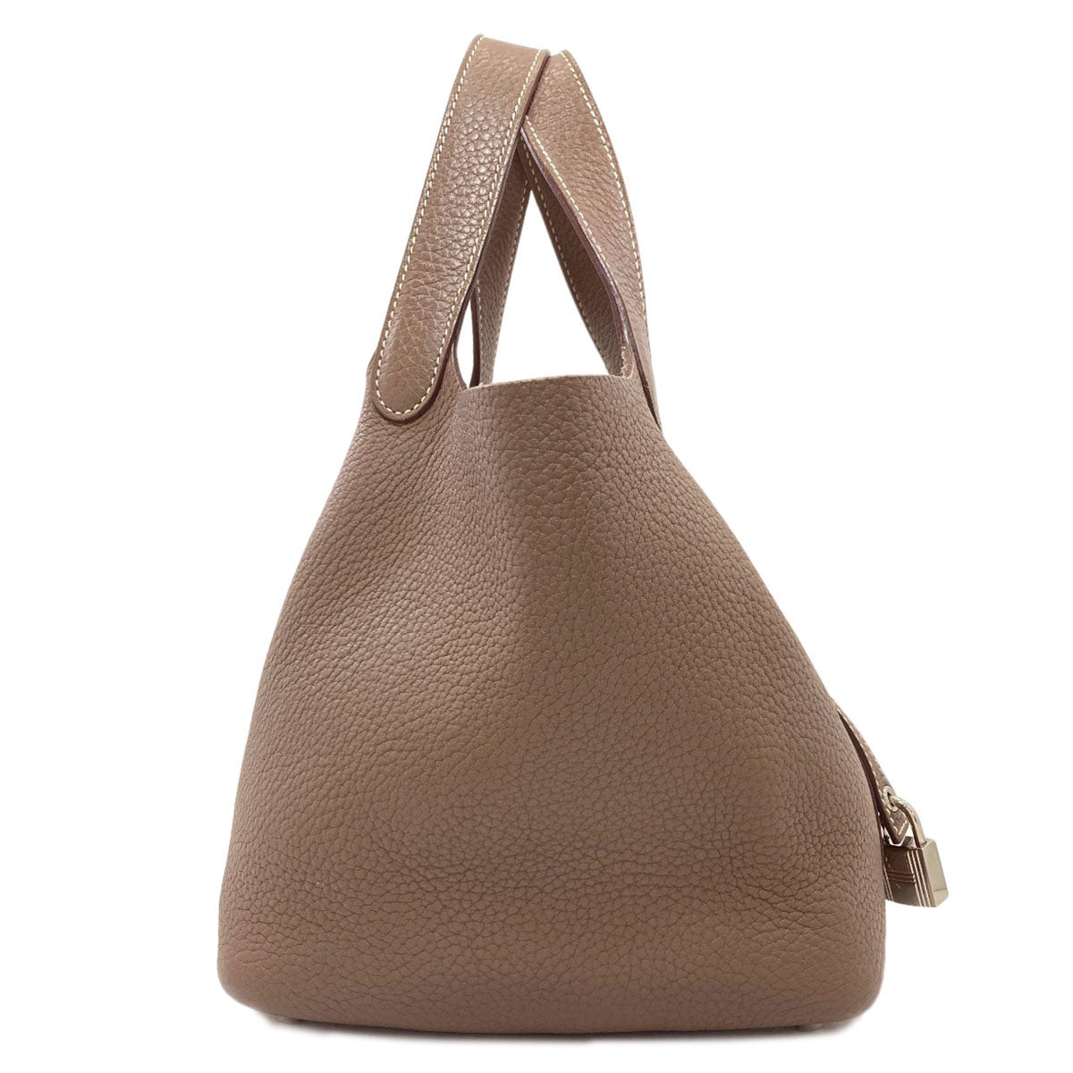 HERMES Picotin Lock PM Etoupe SilverHardware Handbag Taurillon Clemence Ladies [Used]