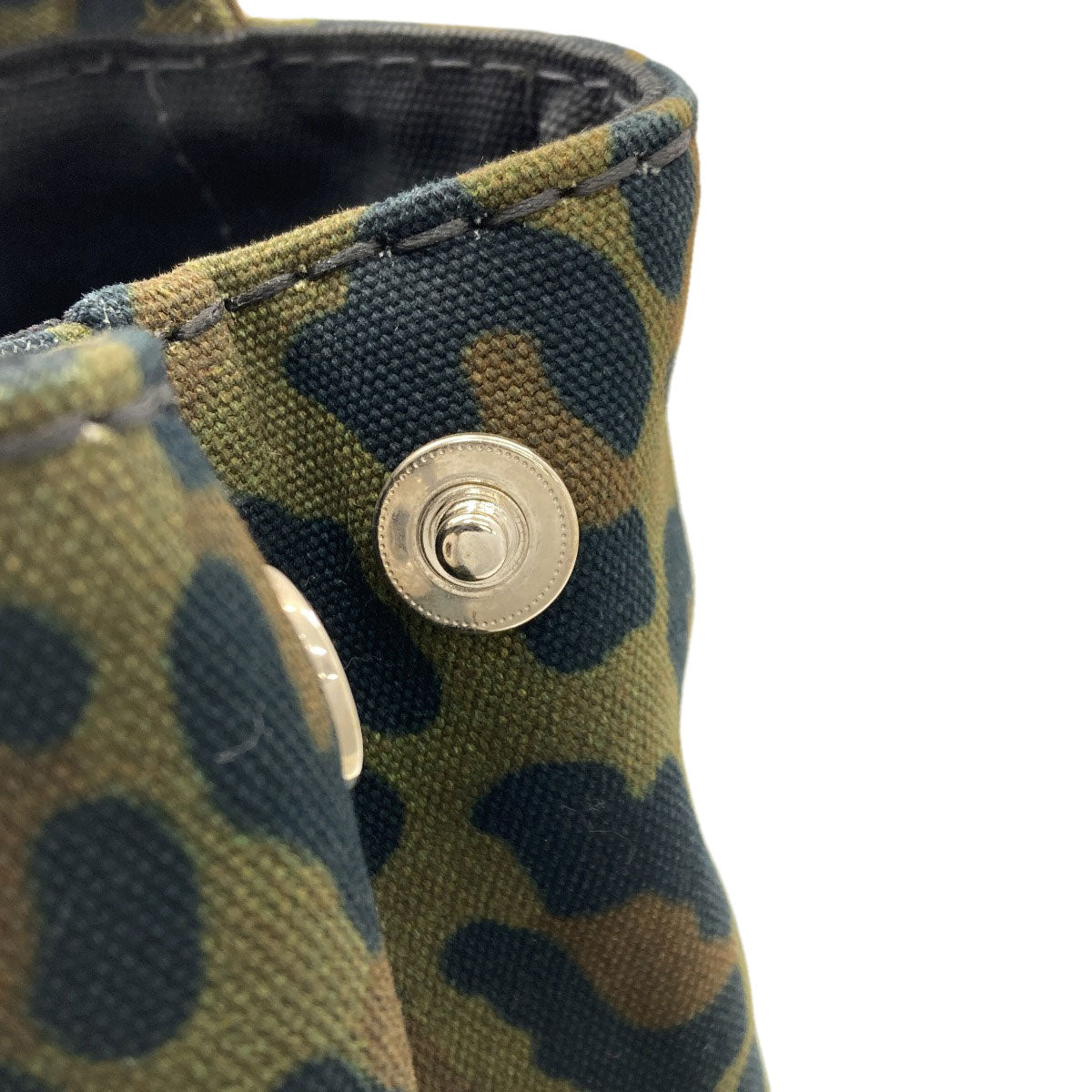 PRADA Canapa Mini Leopard Pattern 2WAY Handbag Canvas Ladies [Used]