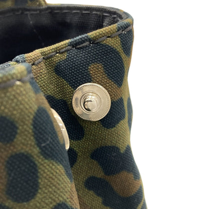 PRADA Canapa Mini Leopard Pattern 2WAY Handbag Canvas Ladies [Used]