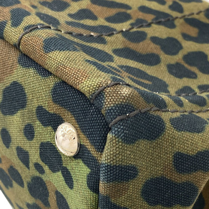 PRADA Canapa Mini Leopard Pattern 2WAY Handbag Canvas Ladies [Used]