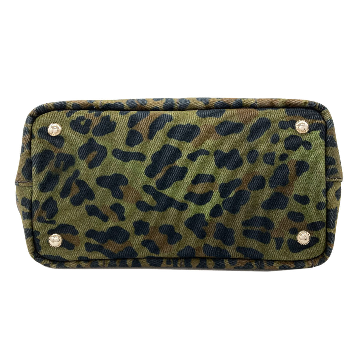 PRADA Canapa Mini Leopard Pattern 2WAY Handbag Canvas Ladies [Used]