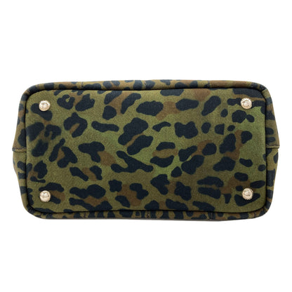 PRADA Canapa Mini Leopard Pattern 2WAY Handbag Canvas Ladies [Used]