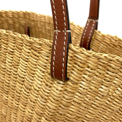 LOEWE Shell Basket Bag Tote Bag Straw LeatherLadies [Used]