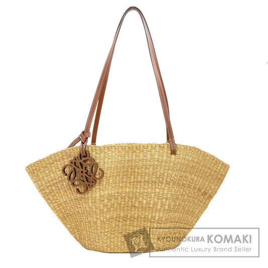 LOEWE Shell Basket Bag Tote Bag Straw LeatherLadies [Used]