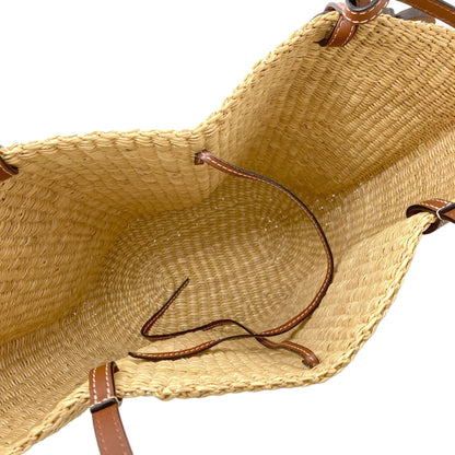 LOEWE Shell Basket Bag Tote Bag Straw LeatherLadies [Used]