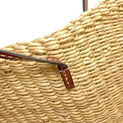 LOEWE Shell Basket Bag Tote Bag Straw LeatherLadies [Used]