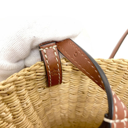 LOEWE Shell Basket Bag Tote Bag Straw LeatherLadies [Used]