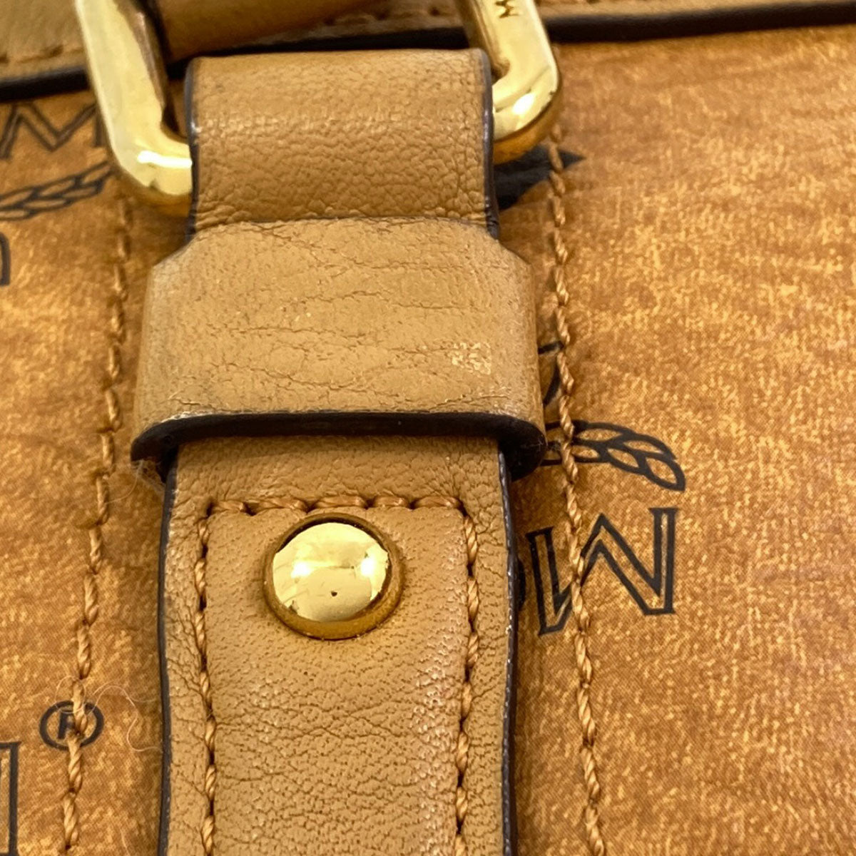MCM logo Tote Bag Leather Ladies [Used]