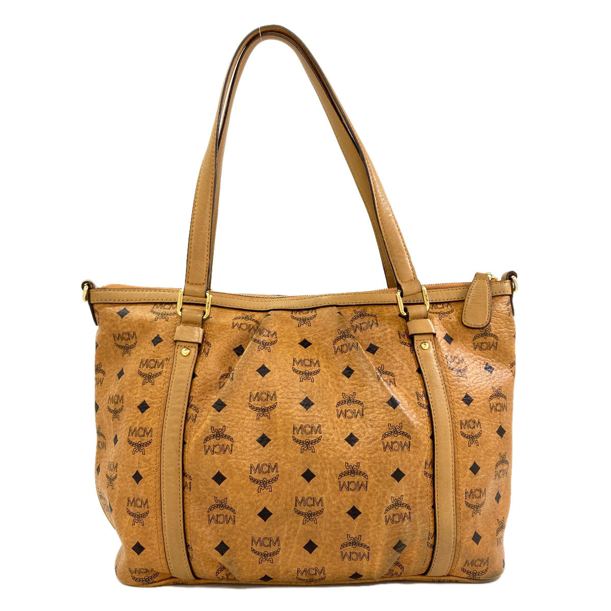 MCM logo Tote Bag Leather Ladies [Used]