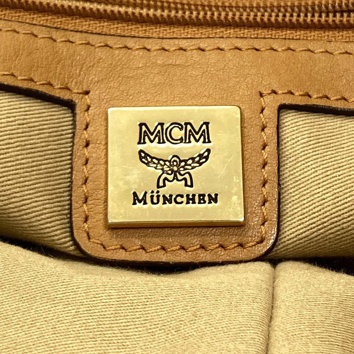 MCM logo Tote Bag Leather Ladies [Used]