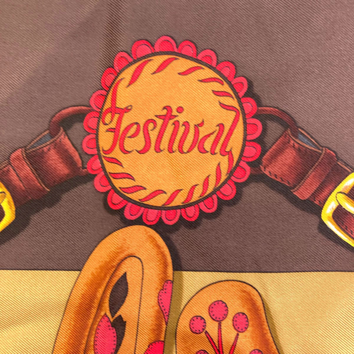 HERMES Carre90 Festival Scarf Silk Ladies [Used]