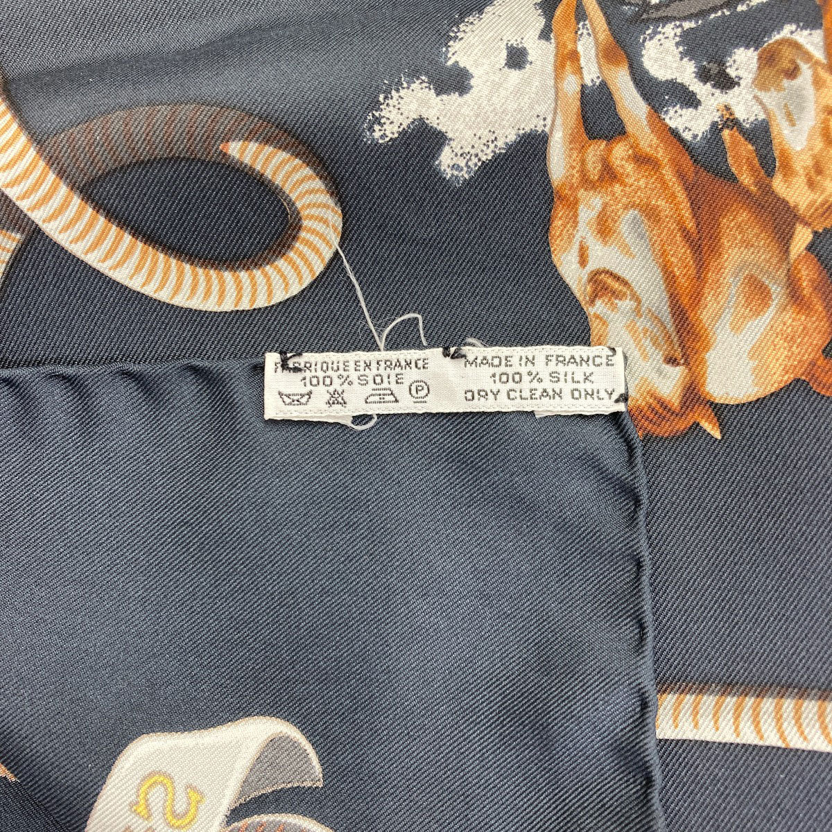 HERMES Carre90 LES MUSTANNGS Wild Horse Scarf Silk Ladies [Used]