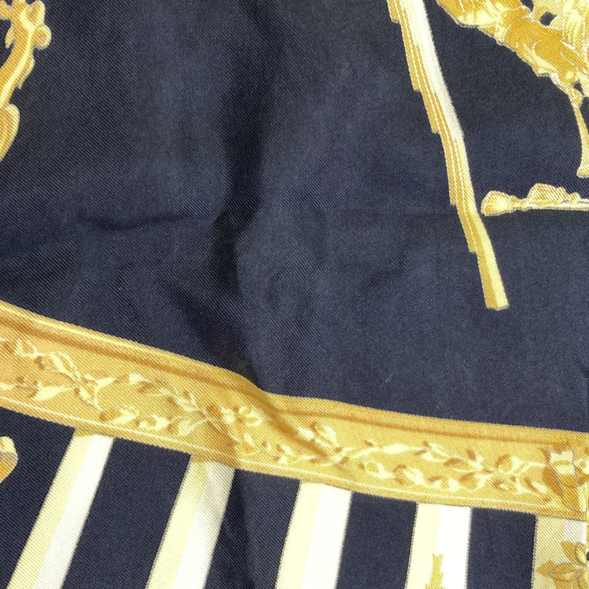 HERMES Carre90: Sea and Cavalry Scarf Silk Ladies [Used]