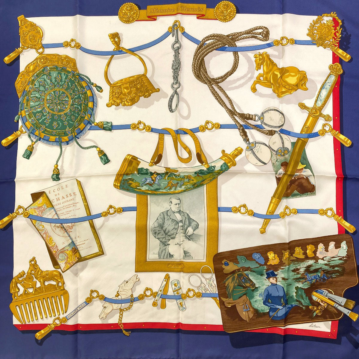 HERMES Memories of Carre 90 Hermes Scarf Silk Ladies [Used]