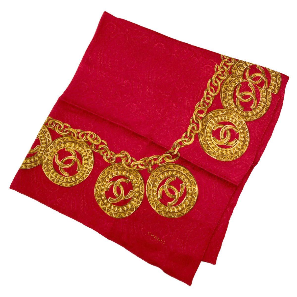 CHANEL COCO Mark Scarf Silk Ladies [Used]