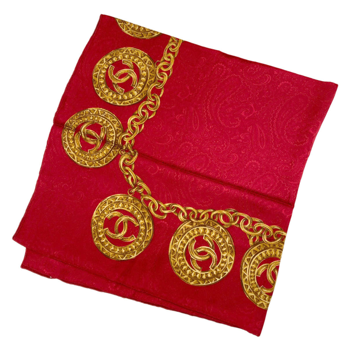 CHANEL COCO Mark Scarf Silk Ladies [Used]