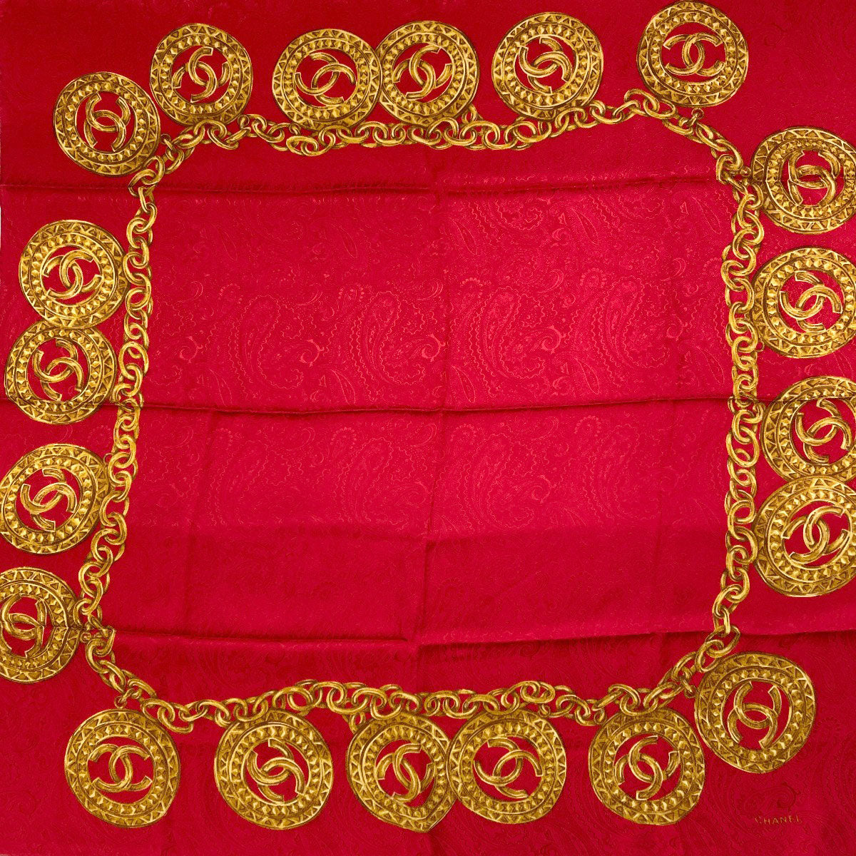 CHANEL COCO Mark Scarf Silk Ladies [Used]