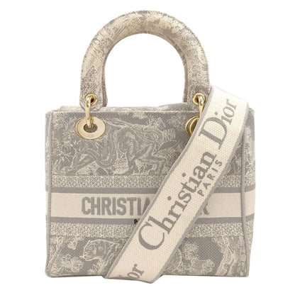 CHRISTIAN DIOR Lady D-Lite 2WAY Handbag Canvas Ladies [Used]