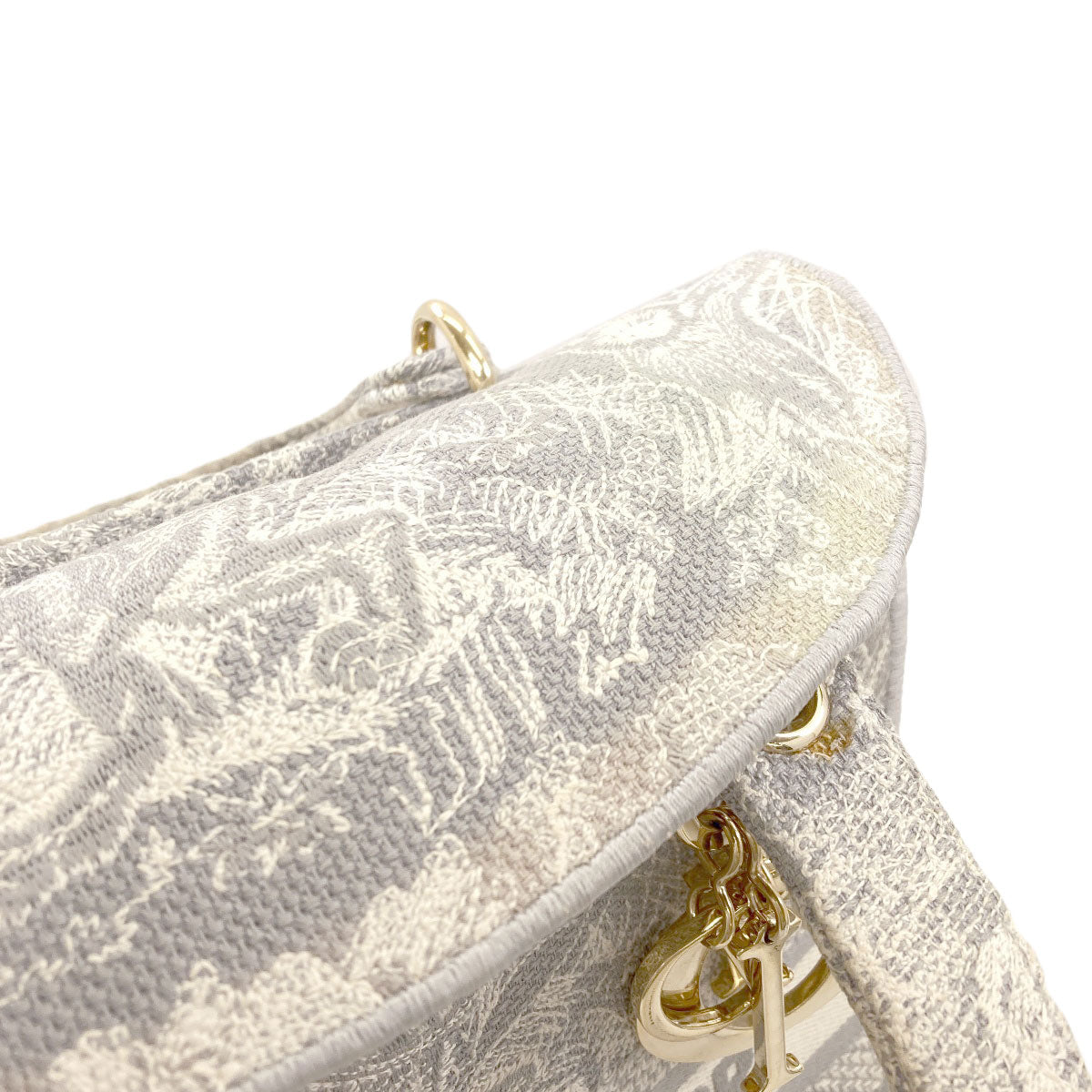 CHRISTIAN DIOR Lady D-Lite 2WAY Handbag Canvas Ladies [Used]