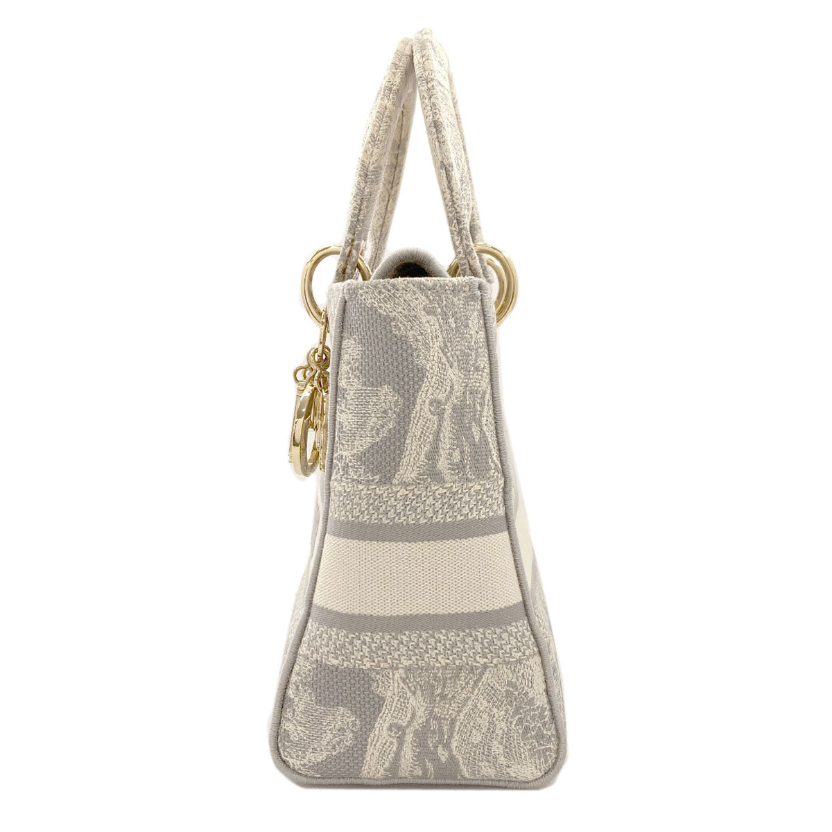 CHRISTIAN DIOR Lady D-Lite 2WAY Handbag Canvas Ladies [Used]